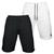 Kit 2 Bermudas Moletom Masculina com 3 Bolsos Fenda Lateral Short Básico Casual Treino Preto, Branco