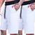 Kit 2 Bermudas Plus Size Masculinas Shorts Moletom Numeração Grande Até G5 Branco, Branco, Lisos