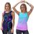 Kit 2 Blusa Feminina Regata Fitness Esportiva Cavada Térmica Conect, Azul lilás