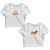 Kit 2 Blusas Cropped Tshirt Feminina Cachorro Coração e Cachorro Salsicha Branco