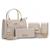 Kit 2 Bolsas Feminina Transversal Selten + Carteira Casual Creme