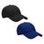 Kit 2 Bonés Aba Curva Curvada Resina Premium Liso Masculino Dad Hat Strapback Ajustável Fitão Preto, Azul