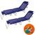 Kit 2 Cadeira Espreguiçadeira Alumínio Para Piscina Praia 4 Posições - Mor Azul Marinho