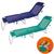 Kit 2 Cadeira Espreguiçadeira Alumínio Para Piscina Praia 4 Posições - Mor Azul Marinho-Turquesa