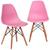 Kit 2 Cadeiras Charles Eames Eiffel Wood Design Rose