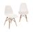 Kit 2 Cadeiras Charles Eames Eiffel Wood Design Branco