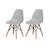 Kit 2 Cadeiras Charles Eames Eiffel Wood Design Cinza