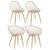 Kit - 2 cadeiras Clarice Nest com braços + 2 cadeiras Cleo Nude
