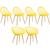 KIT - 2 cadeiras Clarice Nest com braços + 4 cadeiras Cleo Amarelo