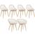 KIT - 2 cadeiras Clarice Nest com braços + 4 cadeiras Cleo Nude