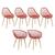 KIT - 2 cadeiras Clarice Nest com braços + 4 cadeiras Cleo Laranja telha Terracota