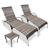 Kit 2 Cadeiras de Alumínio Julia Com Regulagem + Mesa Argila