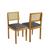 Kit 2 Cadeiras Decorativa Jade Encosto em Tela Madeira Maciça JCM Movelaria Veludo Cinza