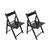 Kit 2 Cadeiras Dobraveis em Madeira Robusta Top Black - Preta PRETO