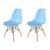 Kit 2 Cadeiras Eames Eifell 130PP Azul 