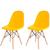 Kit 2 Cadeiras Eames Eiffel Estofada Botonê 130C Amarelo