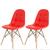 Kit 2 Cadeiras Eames Eiffel Estofada Botonê 130C Vermelho