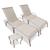 Kit 2 Cadeiras em Alumínio Reguláveis Julia + Mesa de Centro  Fendi