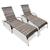 Kit 2 Cadeiras/Espreguiçadeiras em Alumínio Julia para Piscina Argila
