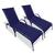 Kit 2 Cadeiras/Espreguiçadeiras em Alumínio Julia para Piscina Azul