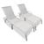Kit 2 Cadeiras/Espreguiçadeiras em Alumínio Julia para Piscina Branco