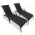 Kit 2 Cadeiras/Espreguiçadeiras em Alumínio Julia para Piscina Preto