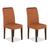 Kit 2 Cadeiras Estofadas Londres Imbuia/terracota - Móveis Arapongas Imbuia/suede Terracota