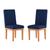 KIT 2 Cadeiras Estofadas para Mesa de Jantar - Balaqui Decor Azul Marinho