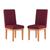 KIT 2 Cadeiras Estofadas para Mesa de Jantar - Balaqui Decor Marsala