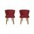 Kit 2 Cadeiras Flor para Quarto Penteadeira - Balaqui Decor Vermelho