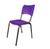 Kit 2 Cadeiras Iso Colorida Montada Recepção/Sala/Cozinha/Igreja Roxo