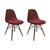 Kit 2 Cadeiras Jantar Eames Eiffel Estofadas Vermelho Base Cobre VERMELHO