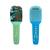 Kit 2 Caixa de Som e Microfone Sem Fio Karaokê Repórter Youtuber WS-900 Camuflado Verde-Azul