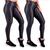 Kit 2 Calça Legging Esportiva Qualidade Premium Gomax Fitnes Cinza escuro