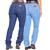 Kit 2 Calças Carpinteiras Femininas Country Jeans Azul