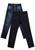 Kit 2 Calças Jeans Juvenil Infantil Masculina Brim Atacado Azul black, Preto