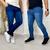 KIT 2 Calças Jeans Masculino Skinny Elastano Moda e Calça Casual Azul médio, Azul escuro
