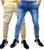 Kit 2 calças jogger a pronta entrega masculina com punho elastano otimo para o dia dia Jeans media, Rsg, , Bege