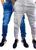 Kit 2 calças jogger  masculina varias cores a pronta entrega envio rapido Branco, Rsg, , Azul escuro, Lisa