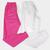 Kit 2 Calças Moletom Básicos Jogger Feminino Pink, Branco