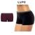 Kit 2 Calcinha Boxer Feminina Microfibra Macia Sem Costura Loba Lupo Original Preto, Ameixa