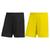 Kit 2 Calções PMC Futebol Infantil Preto, Amarelo