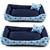 Kit 2 Caminhas Tamanho P 2 Pçs 50x40cm Cama Cachorro Gato Com Zíper Coroa Azul