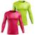 Kit 2 Camisa Blusa Térmica Manga Longa Dryfit Academia Treino Pescaria Esportiva Fitness Solar UV+50 Pink, Verde