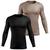 Kit 2 Camisa Blusa Térmica Manga Longa Dryfit Academia Treino Pescaria Esportiva Fitness Solar UV+50 Preto, Chocolate