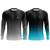 Kit 2 Camisa Masculina Estampa Digital Academia Treino Manga Longa Academia Camiseta Proteção UV Dur Black, Preto azul