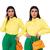 Kit 2 Camisa Social Feminina Básica Casual Disponível Em Varias Cores Amarelo