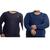 Kit 2 Camisa Térmica Masculina Plus Size Uv 50 + Proteção Solar Segunda Pele Preto, Azulmarinho