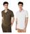 Kit 2 Camisas Gola Polo Masculina Hering Orig. Piquet Básica Verde musgo, Branco