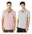 Kit 2 Camisas Gola Polo Masculina Hering Orig. Piquet Básica Rosa, Cinza